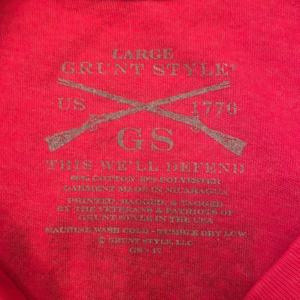 🇺🇸 👕 Grunt Style “R.E.D.” red L mens T-shirt 🇺🇸 - Picture 5 of 8